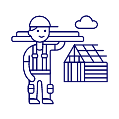 Wood House Builder 1 Illustration from UX Line Set