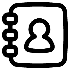 Contact Phonebook Icon from Plump Line Set