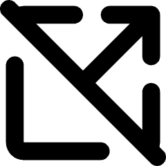 Arrow Open In New Off Icon from Core Solid Set