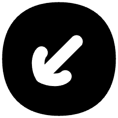 Line Arrow Diagonal Bottom Left Circle Icon from Flex Solid Set