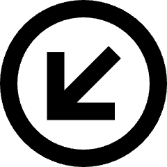 Line Arrow Diagonal Bottom Left Circle Icon from Sharp Remix Set