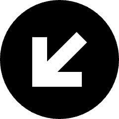 Line Arrow Diagonal Bottom Left Circle Icon from Sharp Solid Set