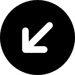 Line Arrow Diagonal Bottom Left Circle Icon from Core Solid Set