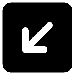 Line Arrow Diagonal Bottom Left Square Icon from Core Solid Set