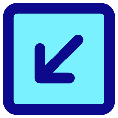 Line Arrow Diagonal Bottom Left Square Icon from Core Pop Set