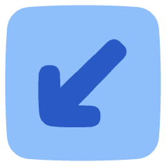 Line Arrow Diagonal Bottom Left Square Icon from Plump Flat Set