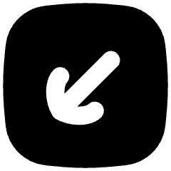 Line Arrow Diagonal Bottom Left Square Icon from Flex Solid Set