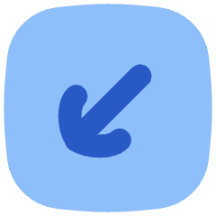 Line Arrow Diagonal Bottom Left Square Icon from Flex Flat Set