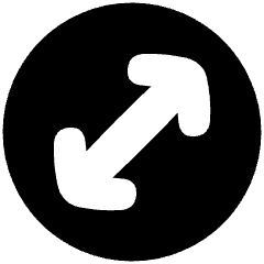 Line Arrow Diagonal Circle 1 Icon from Plump Solid Set