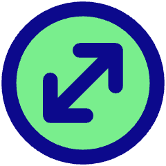 Line Arrow Diagonal Circle 1 Icon from Core Pop Set