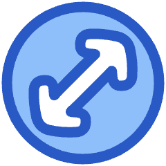 Line Arrow Diagonal Circle 1 Icon from Plump Duo Set