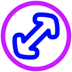 Line Arrow Diagonal Circle 1 Icon from Plump Neon Set
