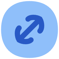 Line Arrow Diagonal Circle 1 Icon from Flex Flat Set