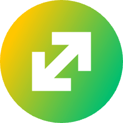 Line Arrow Diagonal Circle 1 Icon from Sharp Gradient Set