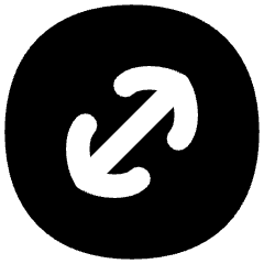 Line Arrow Diagonal Circle 1 Icon from Flex Solid Set
