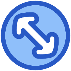 Line Arrow Diagonal Circle 2 Icon from Plump Duo Set