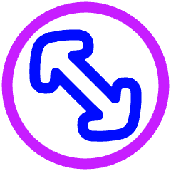 Line Arrow Diagonal Circle 2 Icon from Plump Neon Set