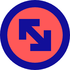 Line Arrow Diagonal Circle 2 Icon from Sharp Pop Set
