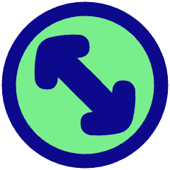 Line Arrow Diagonal Circle 2 Icon from Plump Pop Set