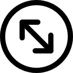 Line Arrow Diagonal Circle 2 Icon from Core Line Set