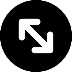 Line Arrow Diagonal Circle 2 Icon from Core Solid Set