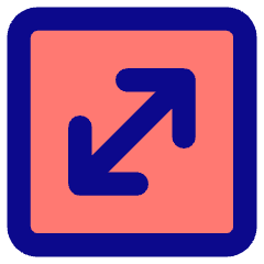 Line Arrow Diagonal Square 1 Icon from Core Pop Set