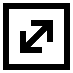 Line Arrow Diagonal Square 1 Icon from Sharp Line Set
