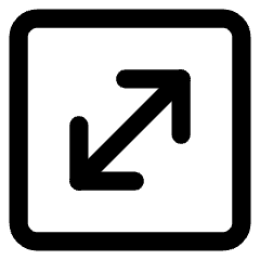 Line Arrow Diagonal Square 1 Icon from Core Line Set