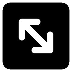 Line Arrow Diagonal Square 2 Icon from Core Solid Set