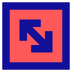 Line Arrow Diagonal Square 2 Icon from Sharp Pop Set