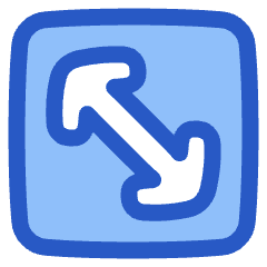 Line Arrow Diagonal Square 2 Icon from Plump Duo Set