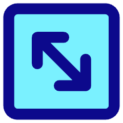 Line Arrow Diagonal Square 2 Icon from Core Pop Set