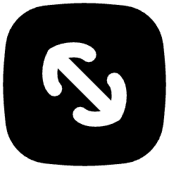 Line Arrow Diagonal Square 2 Icon from Flex Solid Set