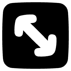 Line Arrow Diagonal Square 2 Icon from Plump Solid Set