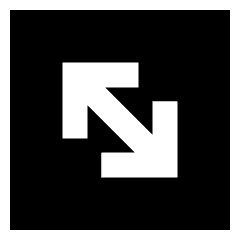 Line Arrow Diagonal Square 2 Icon from Sharp Solid Set