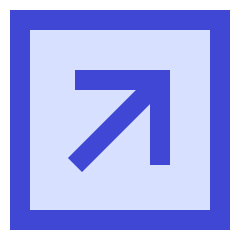Line Arrow Diagonal Top Right Square Icon from Sharp Duo Set