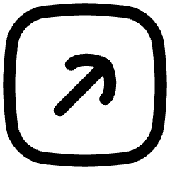 Line Arrow Diagonal Top Right Square Icon from Flex Line Set