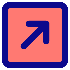 Line Arrow Diagonal Top Right Square Icon from Core Pop Set