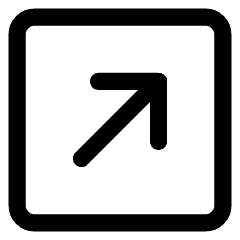 Line Arrow Diagonal Top Right Square Icon from Core Line Set
