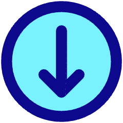 Line Arrow Down Circle 1 Icon from Core Pop Set