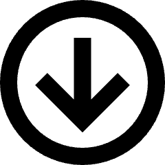 Line Arrow Down Circle 1 Icon from Sharp Remix Set