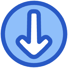 Line Arrow Down Circle 1 Icon from Plump Duo Set