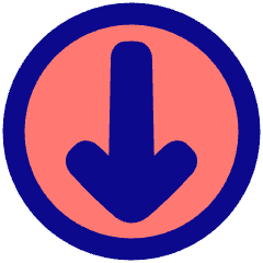 Line Arrow Down Circle 1 Icon from Plump Pop Set