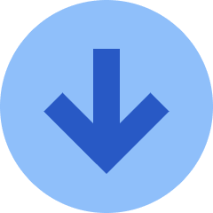 Line Arrow Down Circle 1 Icon from Sharp Flat Set
