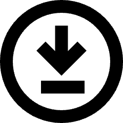 Line Arrow Down Circle 2 Icon from Sharp Remix Set
