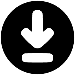 Line Arrow Down Circle 2 Icon from Plump Solid Set