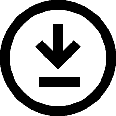 Line Arrow Down Circle 2 Icon from Sharp Line Set