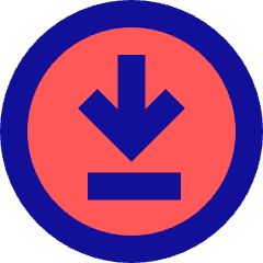 Line Arrow Down Circle 2 Icon from Sharp Pop Set