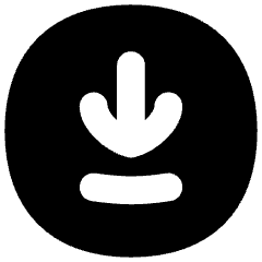 Line Arrow Down Circle 2 Icon from Flex Solid Set