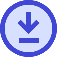 Line Arrow Down Circle 2 Icon from Sharp Duo Set